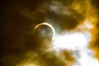 USA, Nevada, Winnemucca. Annular Solar Eclipse, Seven-eights Covered Art Print